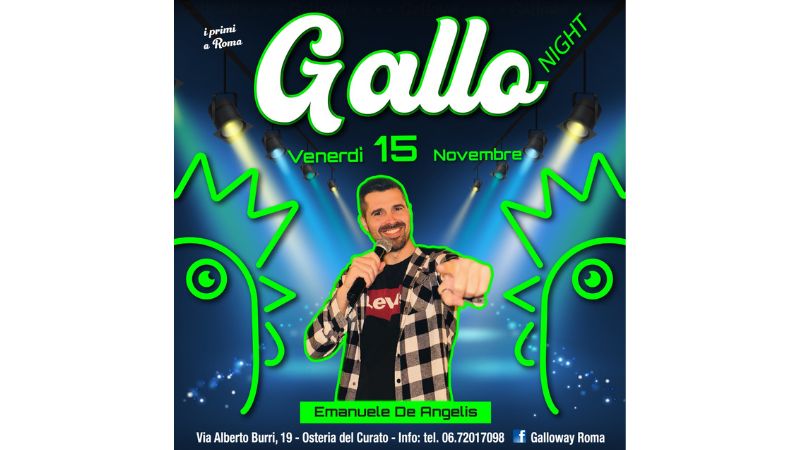 Eventi Novembre Galloway Roma